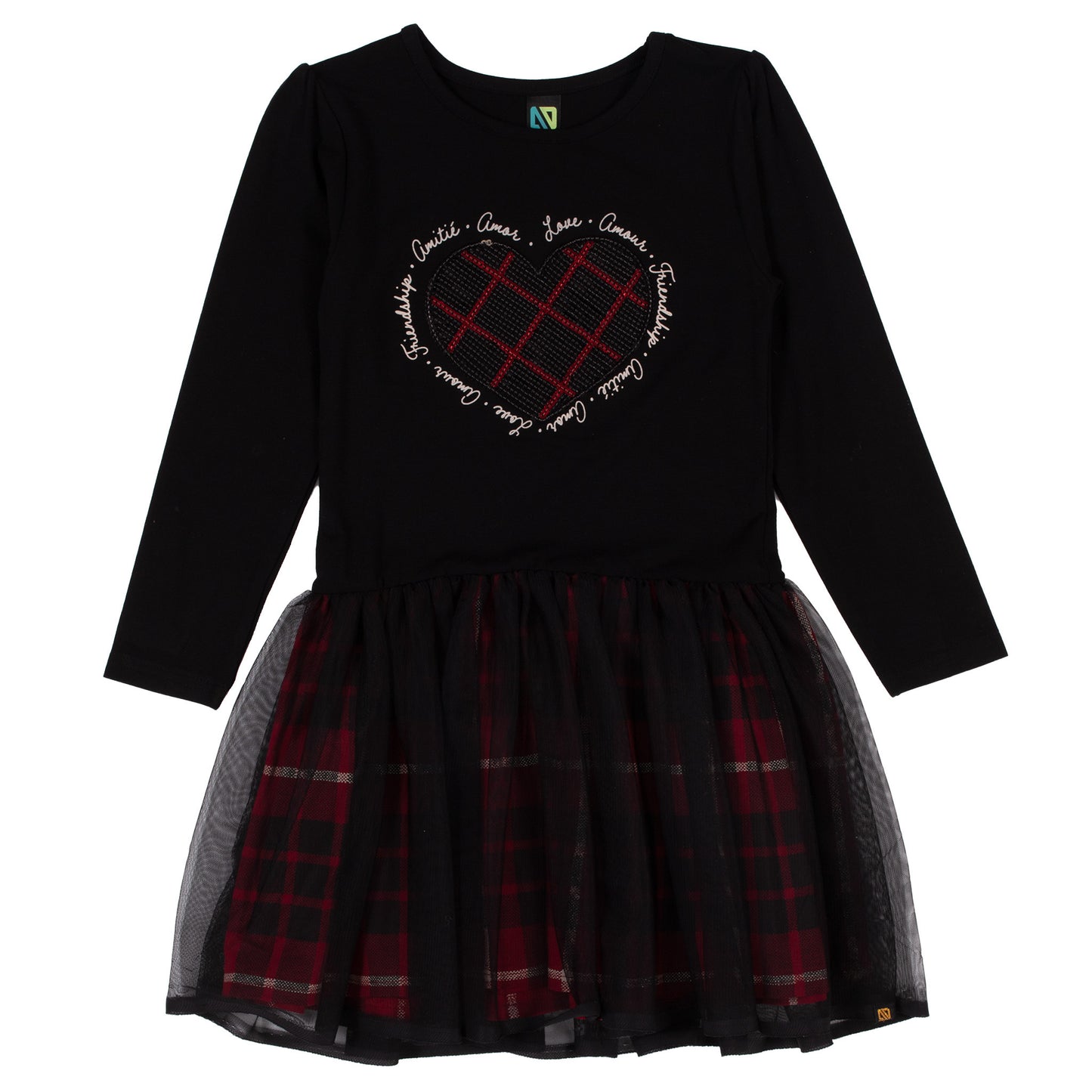 Boutique Petites Fleurs - Robe noire Saison pour briller F2430-06 - Nano