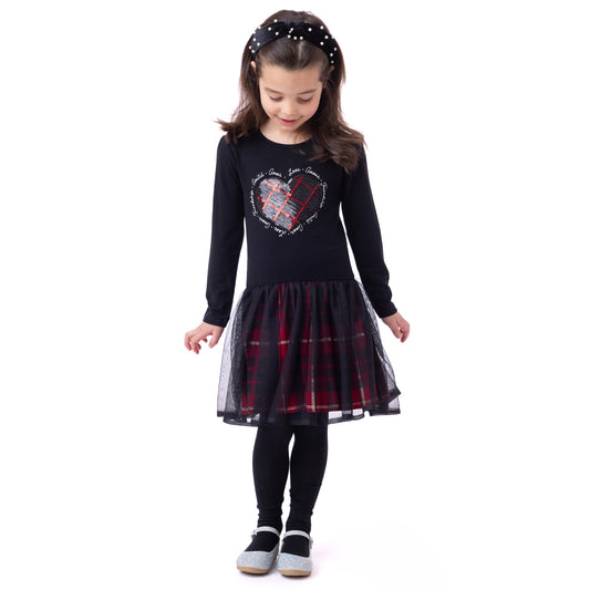 Boutique Petites Fleurs - Robe noire Saison pour briller F2430-06 - Nano