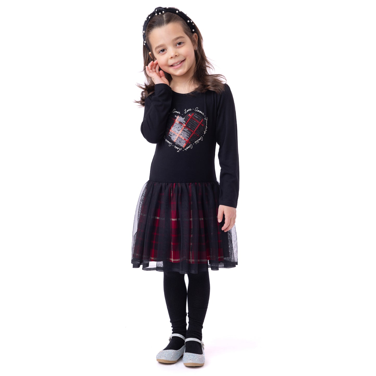 Boutique Petites Fleurs - Robe noire Saison pour briller F2430-06 - Nano