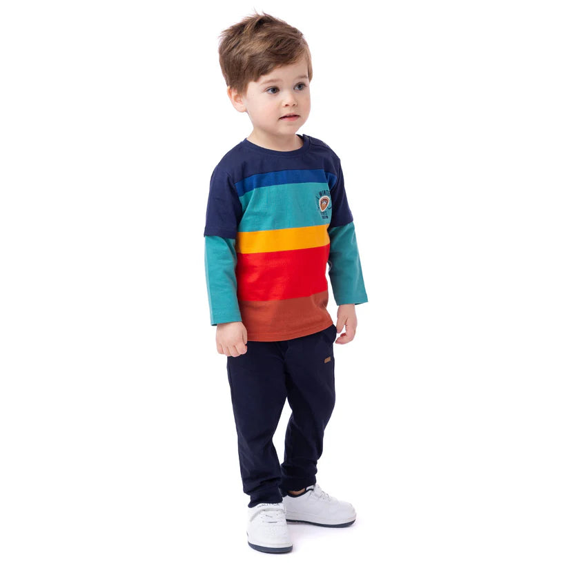 Boutique Petites Fleurs - T-shirt à manche longue Bébé Garçon La recrue F2453-08 - Nano
