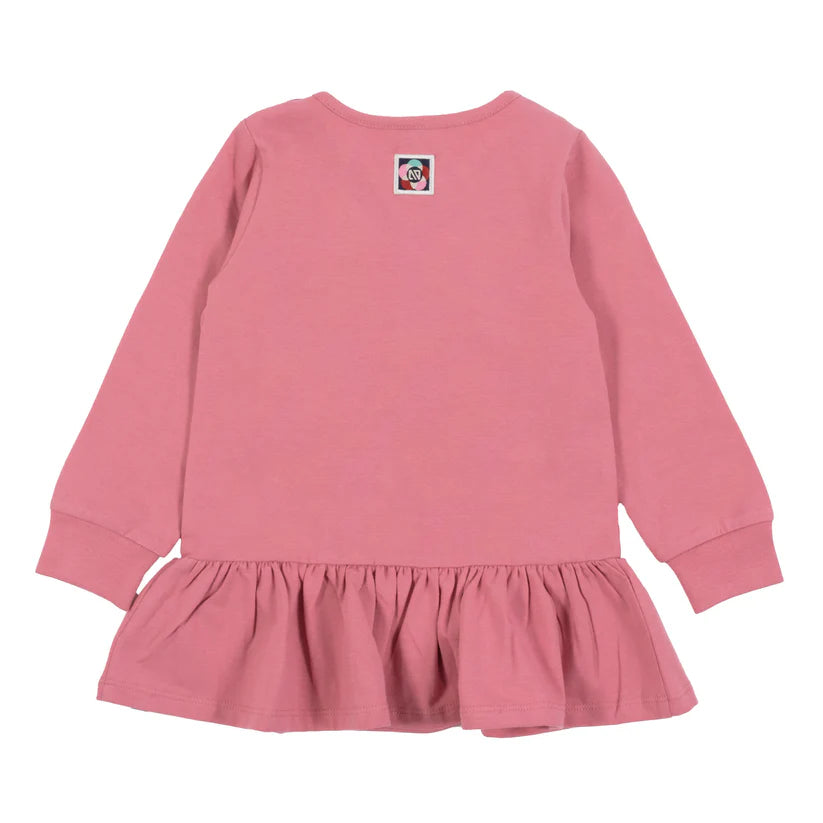 Boutique Petites Fleurs - Tunique Rose Bébé Fille Paix et Amour F2456-09 - Nano