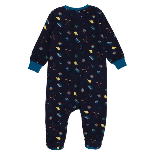 Boutique Petites Fleurs - Pyjama une-pièce à pied Bébé Garçon Marine F24P105 - Nano