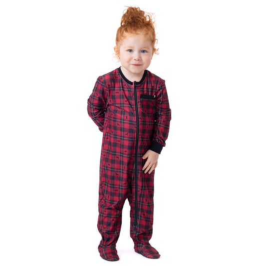 Boutique Petites Fleurs - Pyjama une-pièce à pied Bébé à carreau F24P115 - Nano
