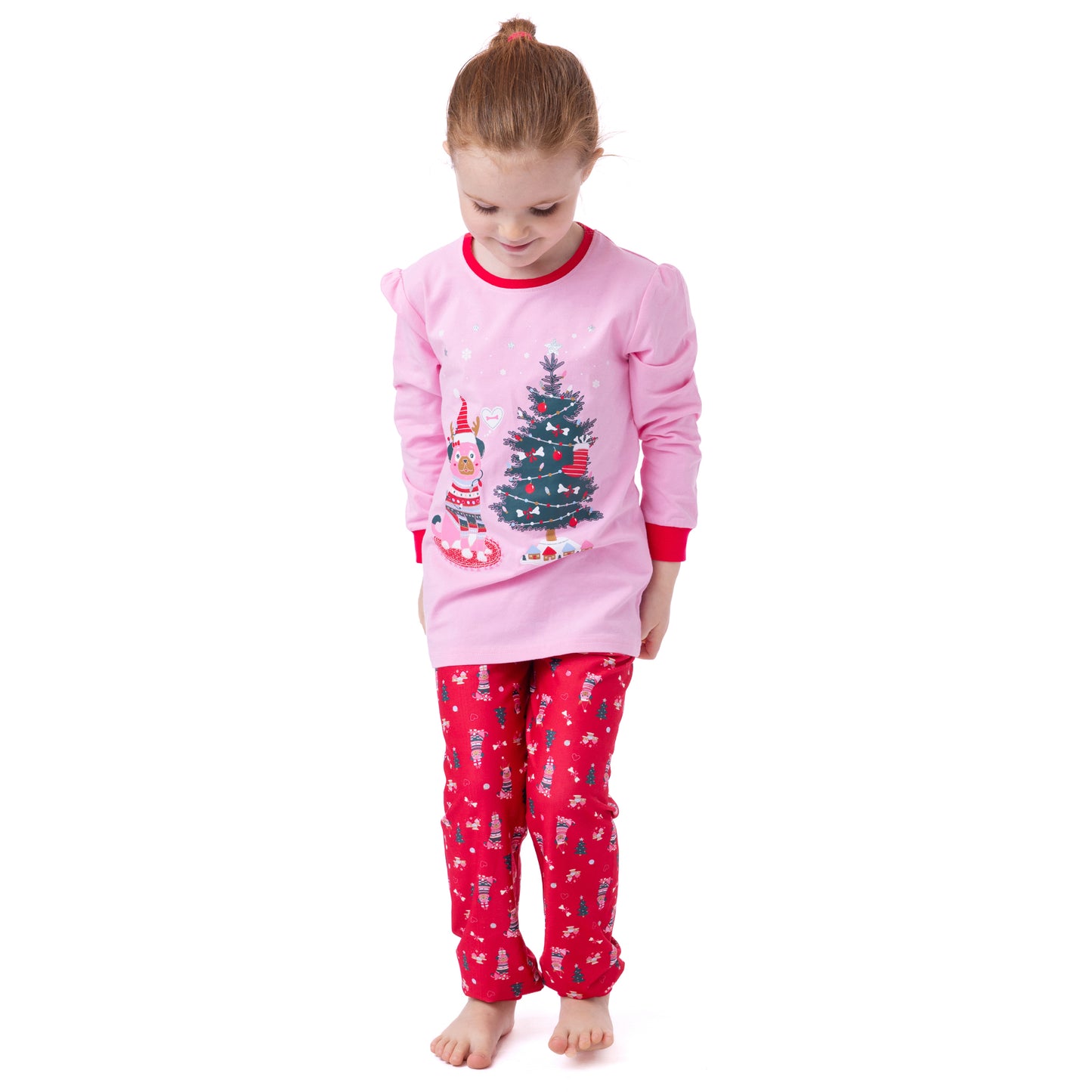 Boutique Petites Fleurs - Pyjama des fêtes Puppy F24P58 -Nano