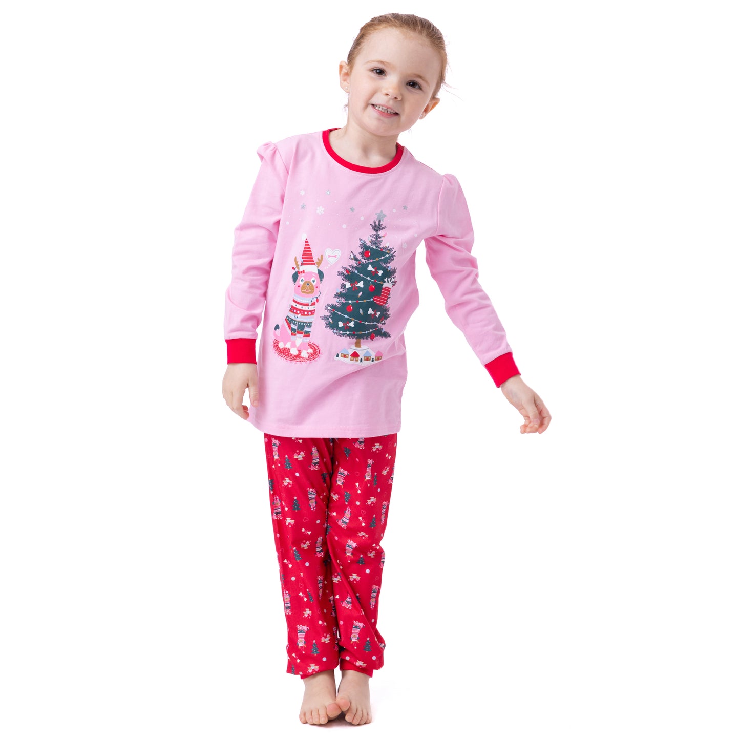 Boutique Petites Fleurs - Pyjama des fêtes Puppy F24P58 -Nano