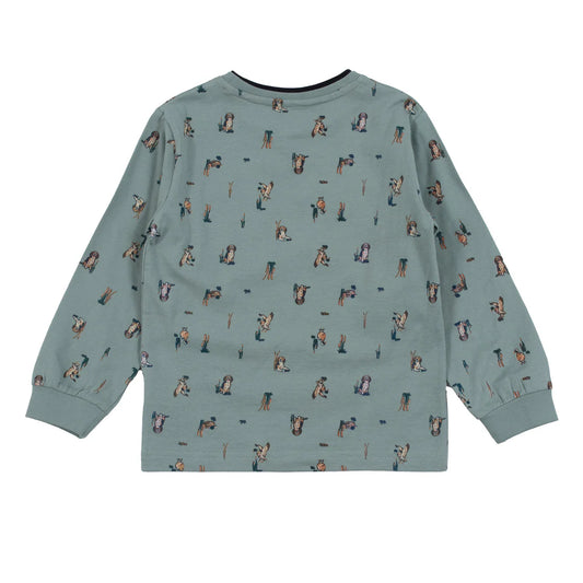 Boutique Petites Fleurs / T-shirt Chiens et Canards CAMPAGNE ANGLAISE F2507-05 / Nano collection