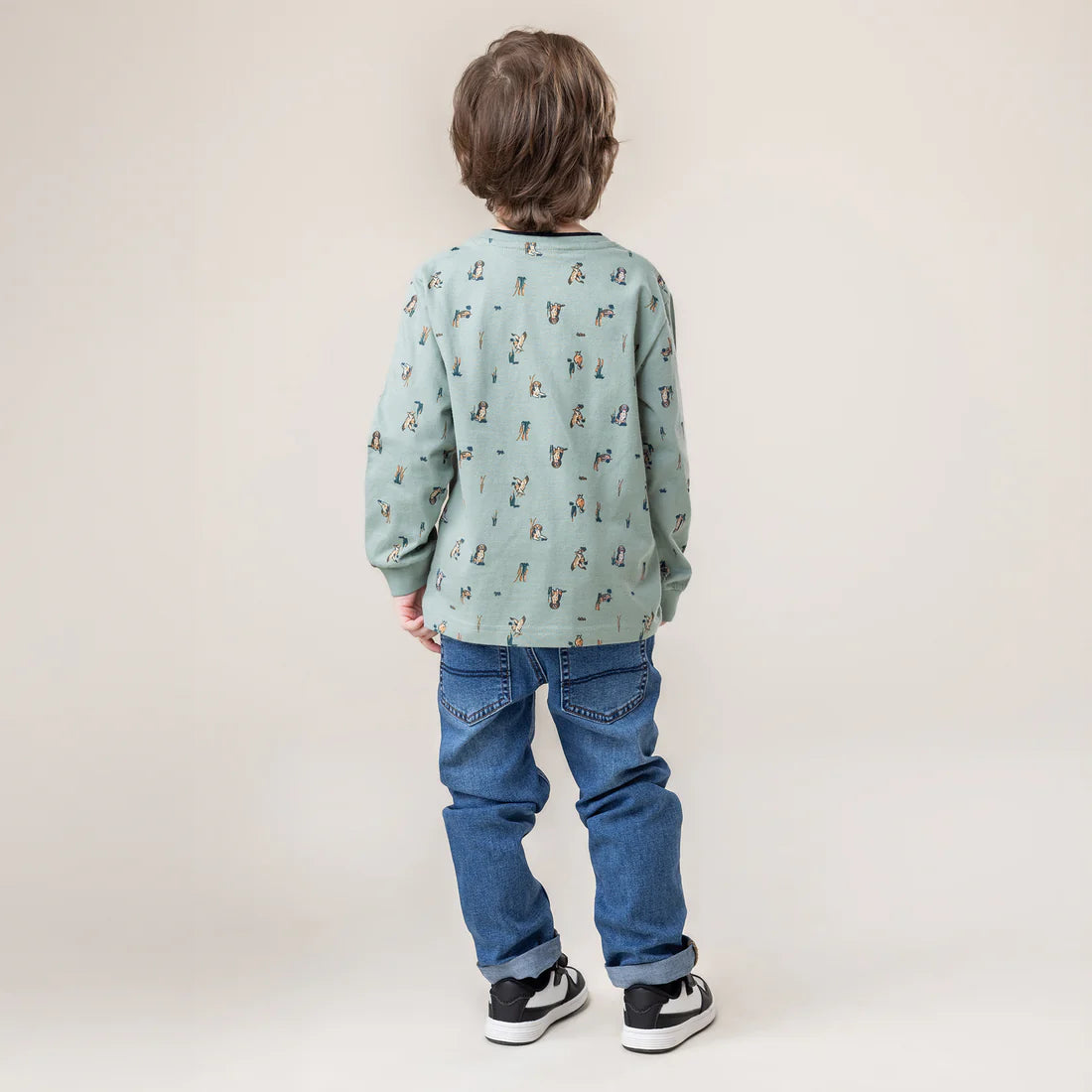 Boutique Petites Fleurs / T-shirt Chiens et Canards CAMPAGNE ANGLAISE F2507-05 / Nano collection