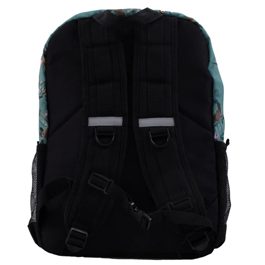 sac à dos fleuris turquoise F25BP104