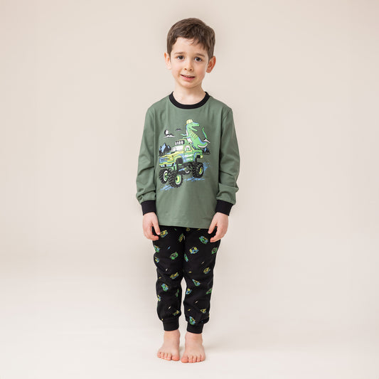 Boutique Petites Fleurs / Pyjama Monster truck Dino F25p05 / Nano collection