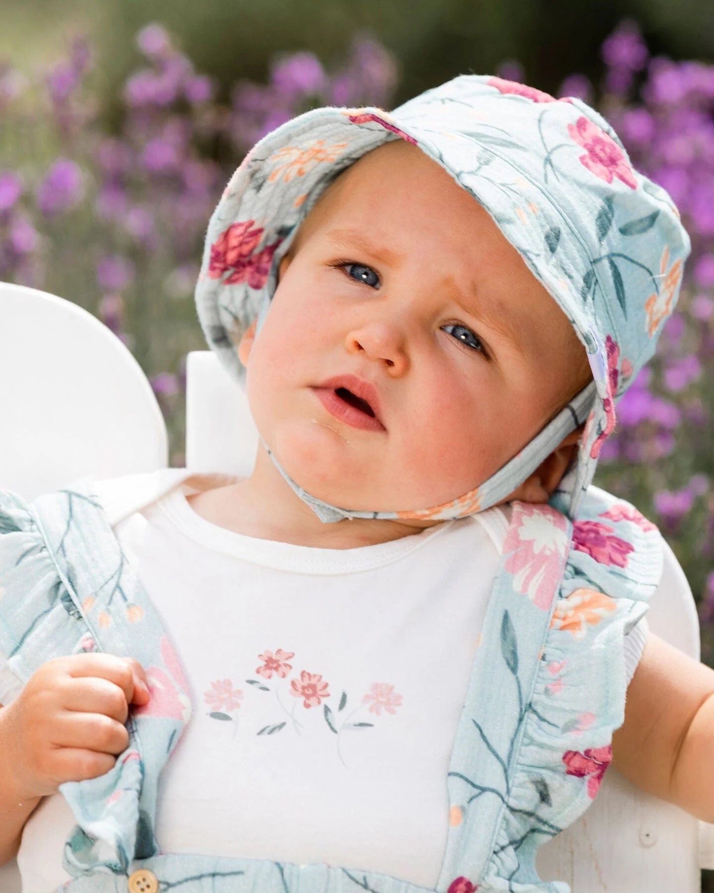 Boutique Petites Fleurs - Chapeau en mousseline F30BH - Deux par Deux