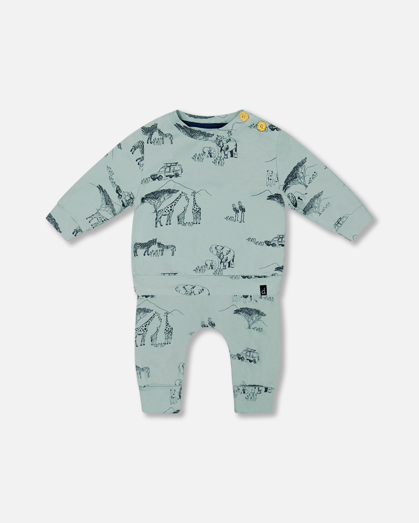 Boutique Petites Fleurs - Ensemble pour bébé en coton biologique Safari F30D12 - Deux par Deux