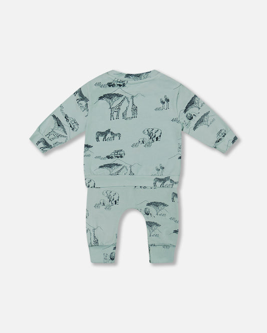 Boutique Petites Fleurs - Ensemble pour bébé en coton biologique Safari F30D12 - Deux par Deux