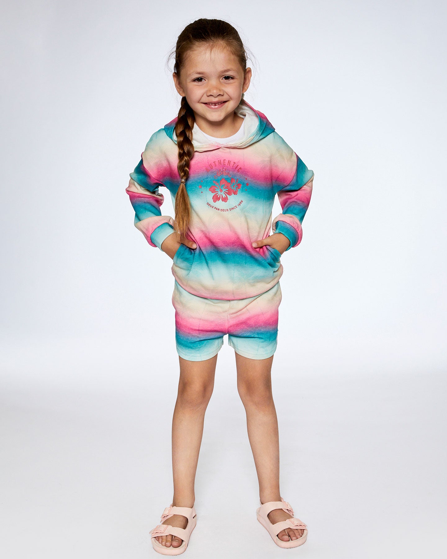 Boutique Petites Fleurs - Sweatshirt vacances dans les îles F30J30 - Deux par Deux