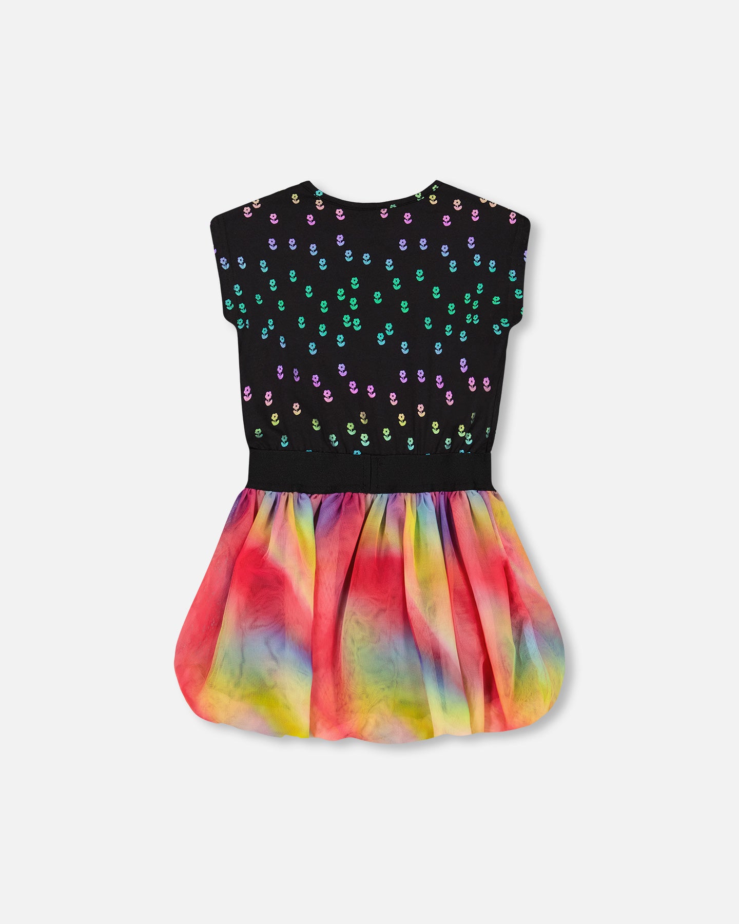 Boutique Petites Fleurs - Robe bi-matière Rose Noire vive les copines F30L93 - Deux par Deux