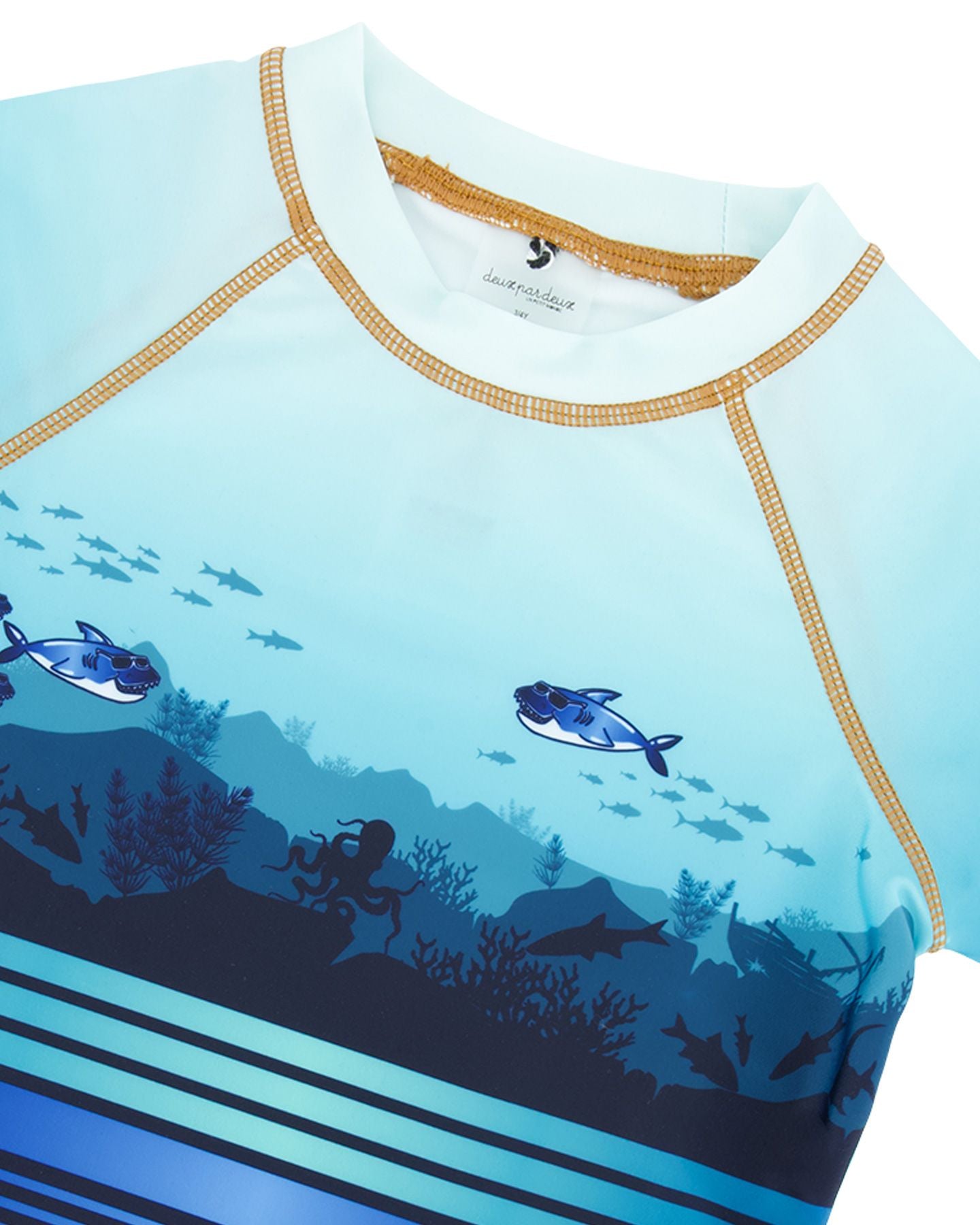 Haut maillot rashguard requin F30NB50