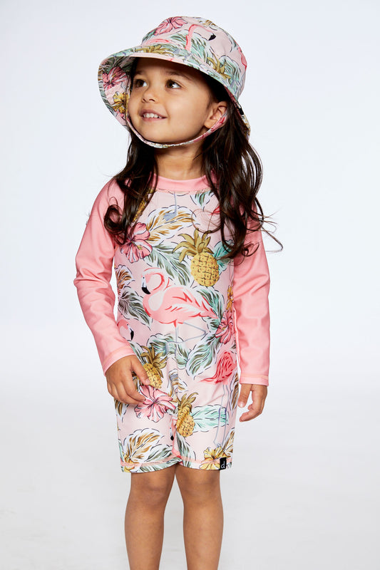 Boutique Petites Fleurs - Maillot rashguard flamant rose F30NG85 - Deux par Deux