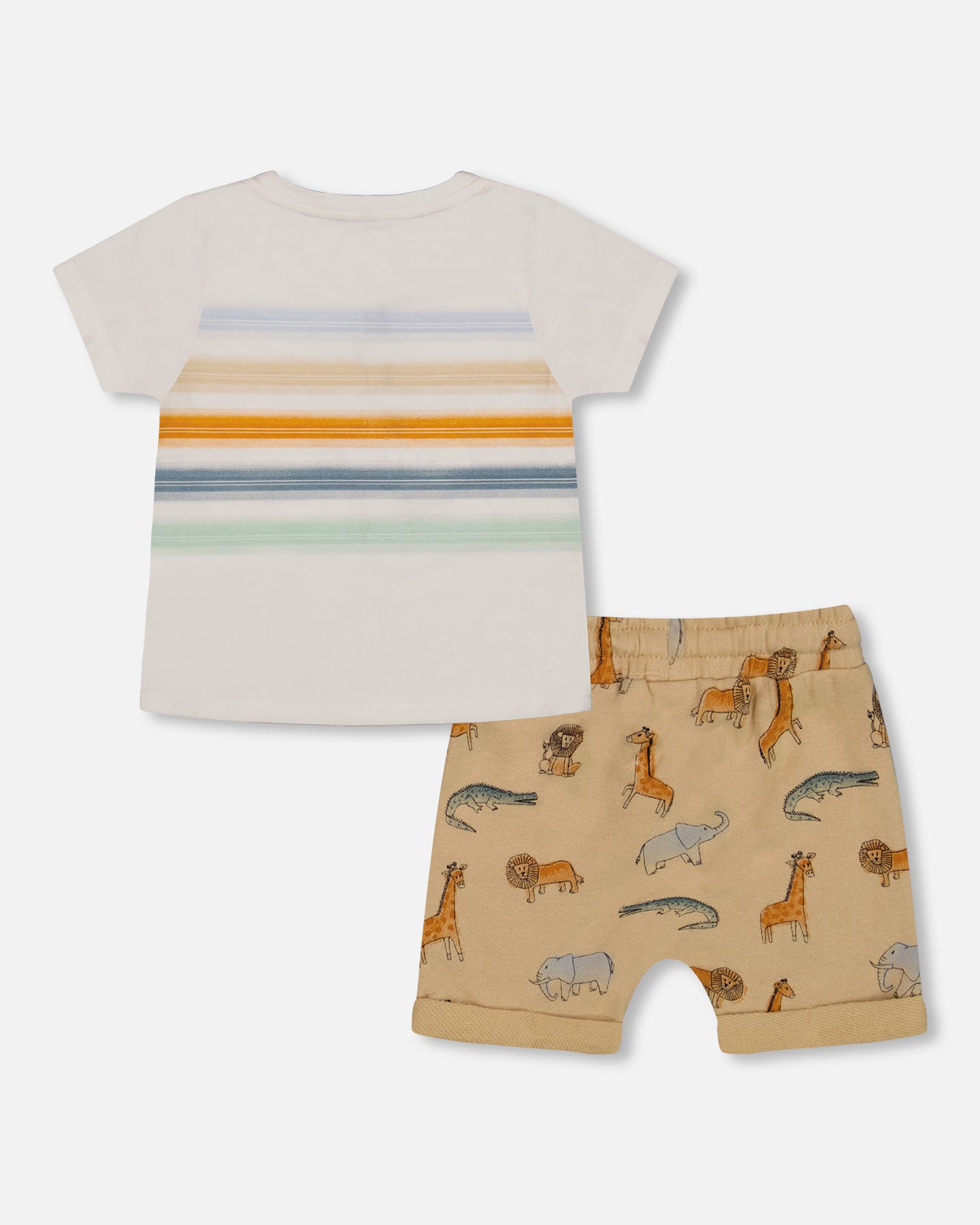 Boutique Petites Fleurs - Ensemble short et t-shirt Parc Safari F30T10 - Deux par Deux