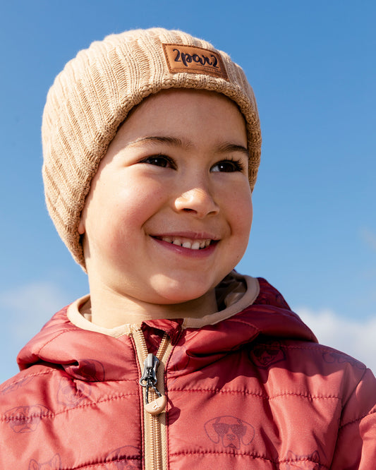 Boutique Petites Fleurs - Tuque en tricot Pacane F30WT24 - Deux par Deux