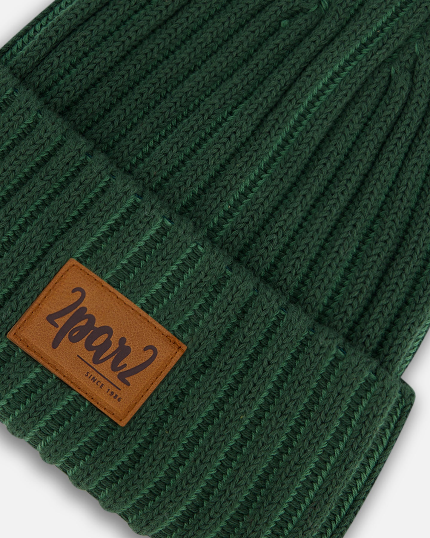 Boutique Petites Fleurs - Tuque en tricot vert forêt F30WT24 - Deux par Deux