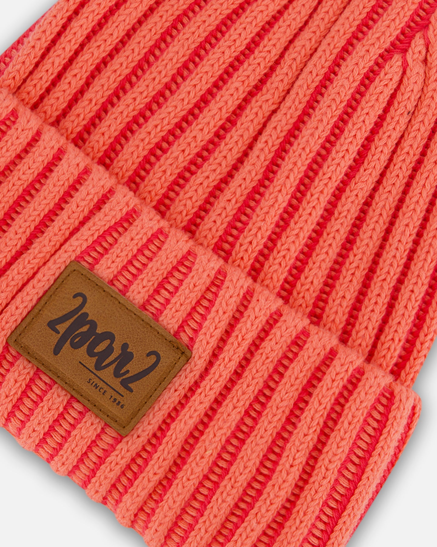 Boutique Petites Fleurs - Tuque en tricot corail F30WT24 - Deux par Deux
