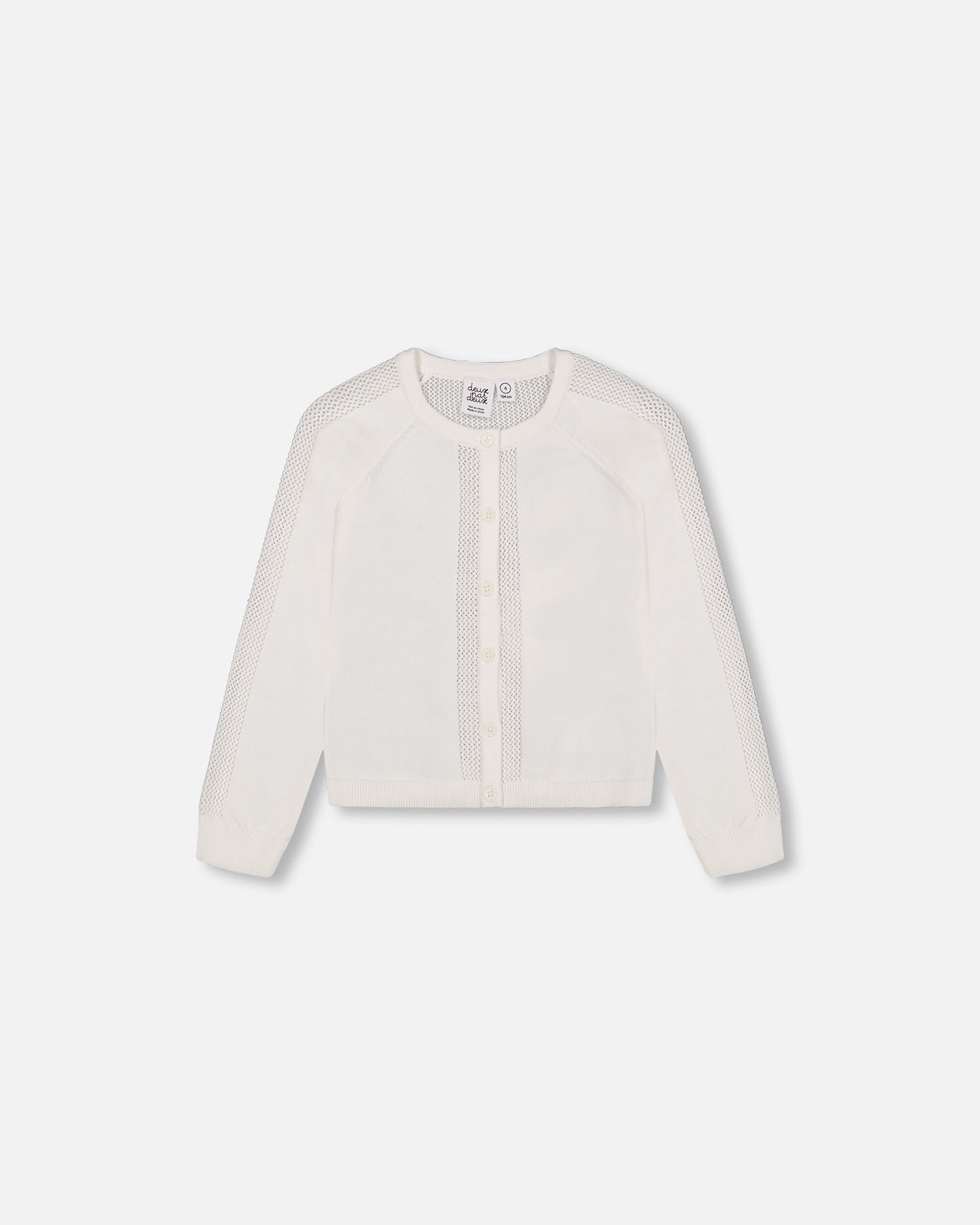 Boutique Petites Fleurs - Cardigan en tricot blanc F30YGT32 - Deux par Deux