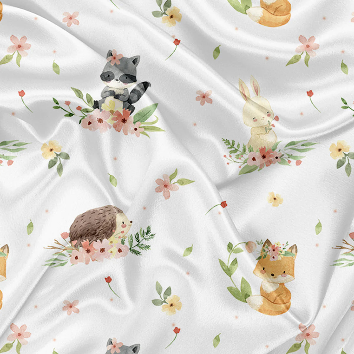 Boutique Petites Fleurs - Couverture Minky Forêt fleurie Oops