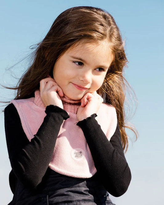 Boutique Petites Fleurs / Cache-cou rose pâle Deux par Deux G10XCOL