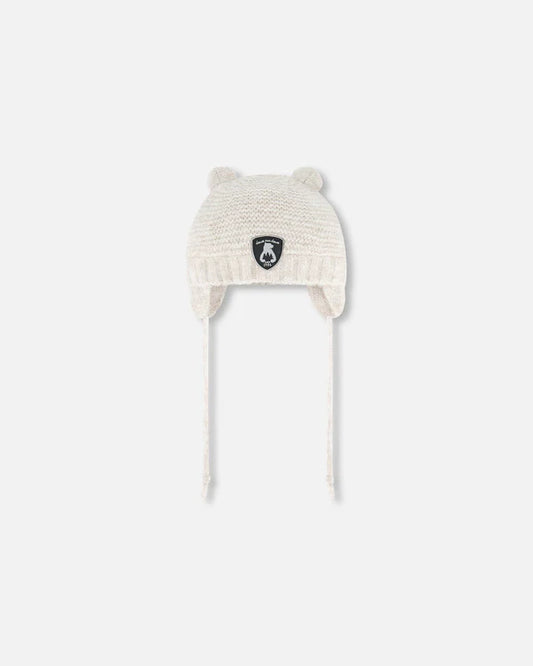 Boutique Petites Fleurs / Bonnet pour Bébé en tricot avec oreilles Deux par Deux G10ZA03