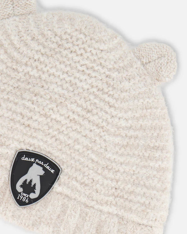 Boutique Petites Fleurs / Bonnet pour Bébé en tricot avec oreilles Deux par Deux G10ZA03