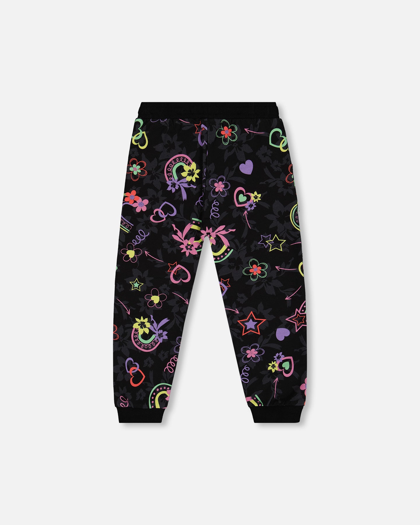 Boutique Petites Fleurs - Jogging imprimé Collection Étoiles, Arc en ciel et Coeurs G20L20 - Deux par Deux
