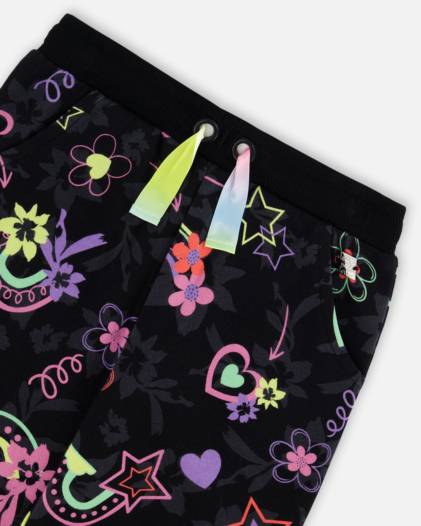 Boutique Petites Fleurs - Jogging imprimé Collection Étoiles, Arc en ciel et Coeurs G20L20 - Deux par Deux