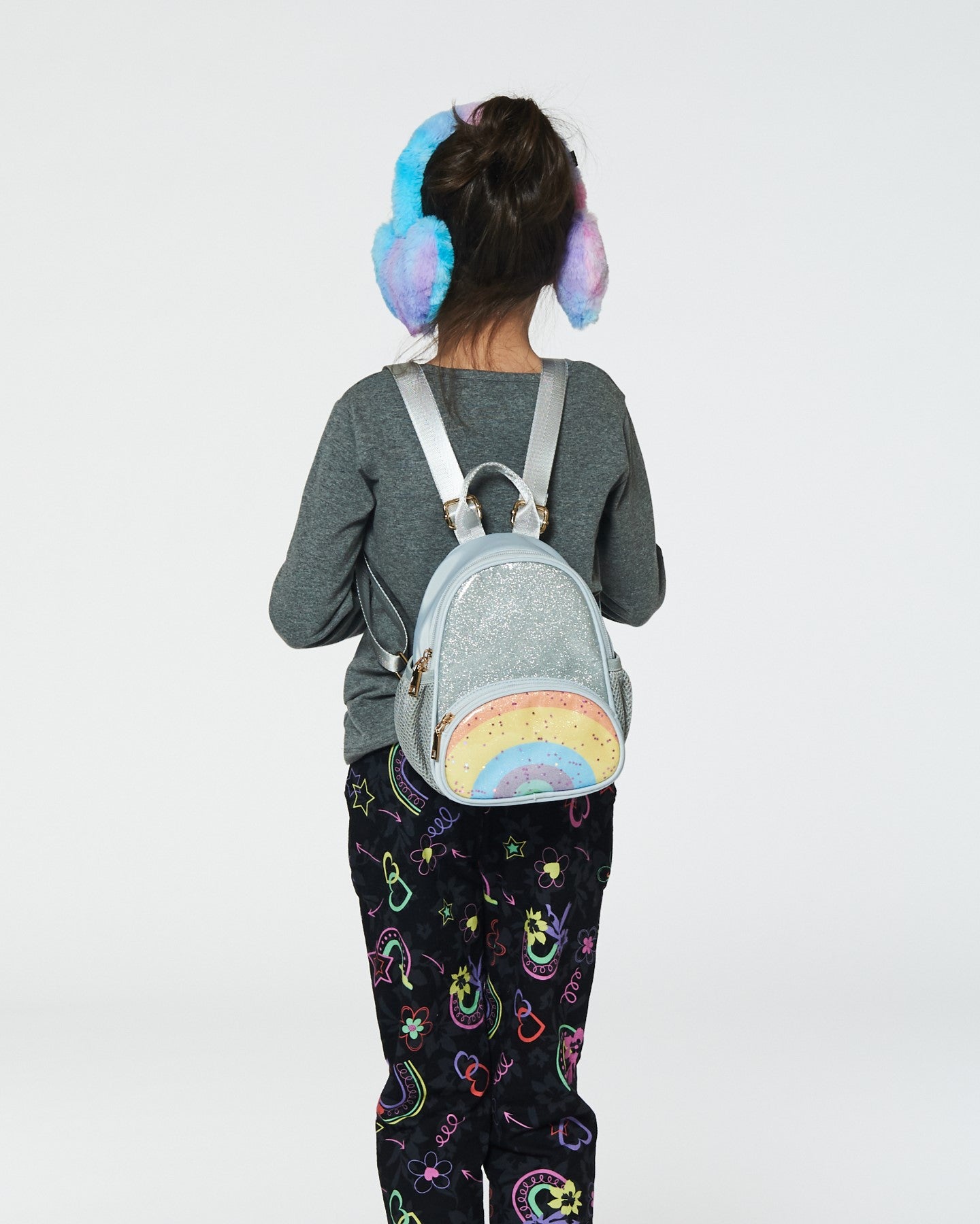 Boutique Petites Fleurs - Petit sac à dos Étoiles, Arc en ciel et Coeur G20LSD - Deux par Deux