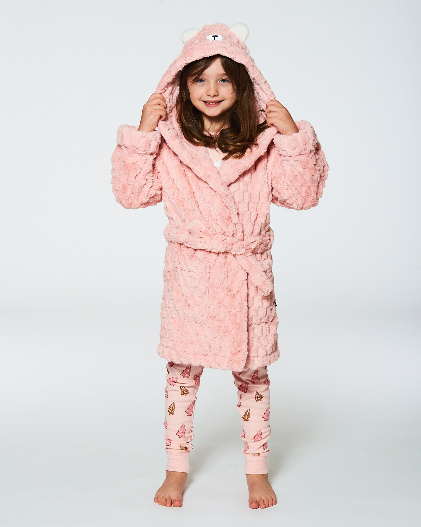 Boutique Petites Fleurs - Robe de chambre rose Ours G20R90 - Deux par Deux