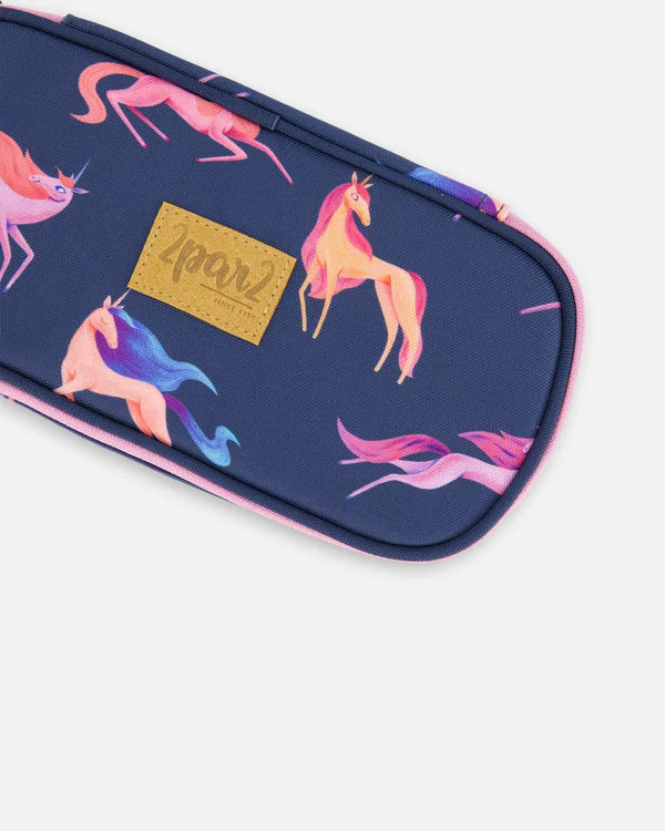 Boutique Petites Fleurs - Étui À Crayons imprimé Licornes - Deux par Deux