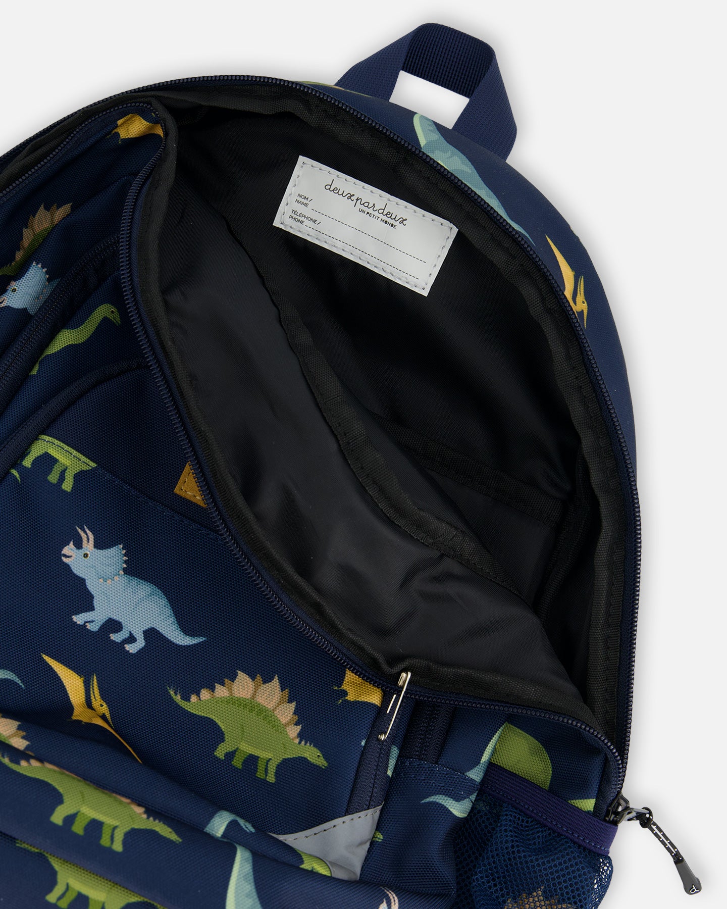 Boutique Petites Fleurs - Sac À Dos Pour Tout-Petit Imprimé Bleu Marine Avec Dinosaures - 16L - Deux par Deux