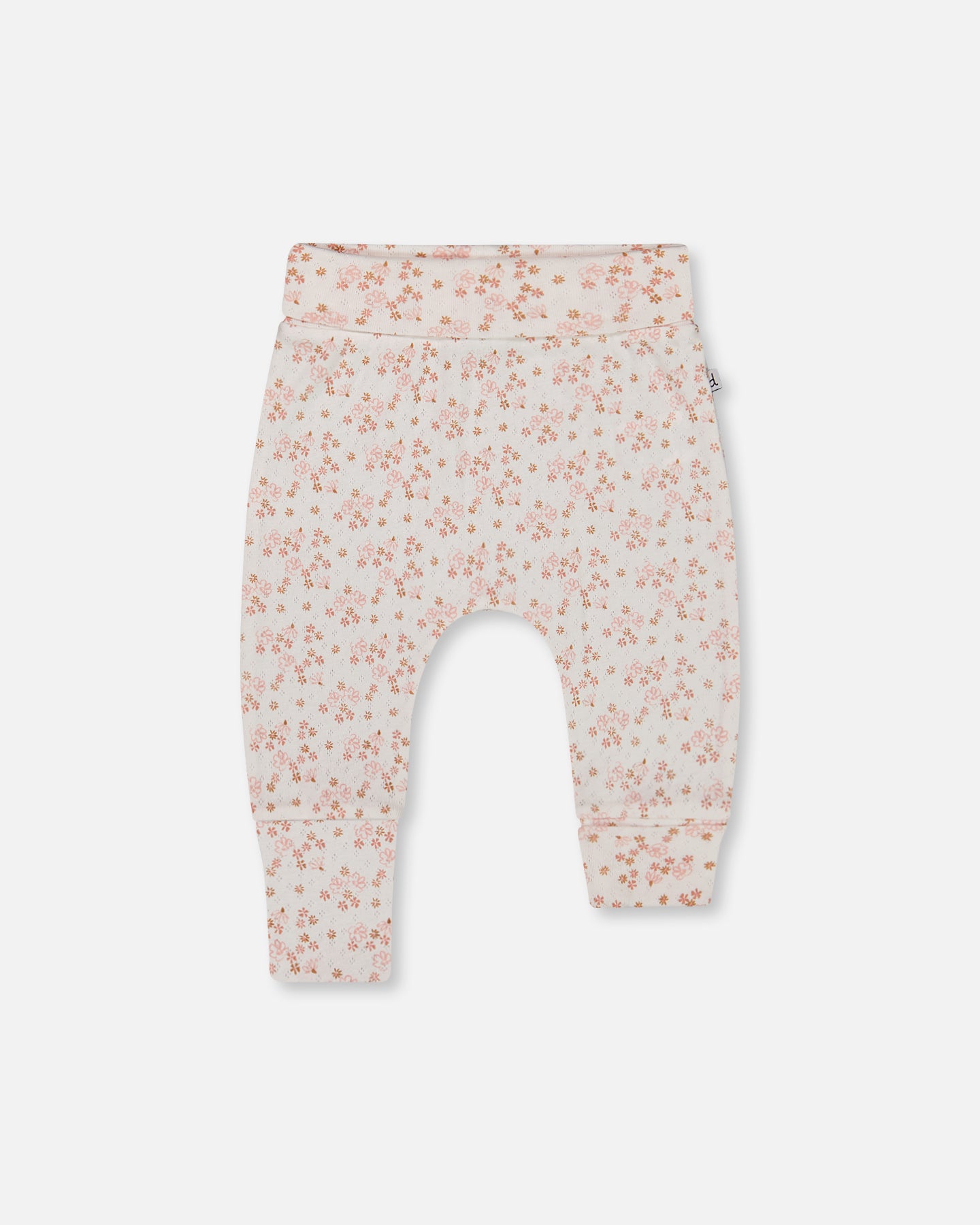 Pantalon évolutif à motifs fleurs roses pour bébé G30A20