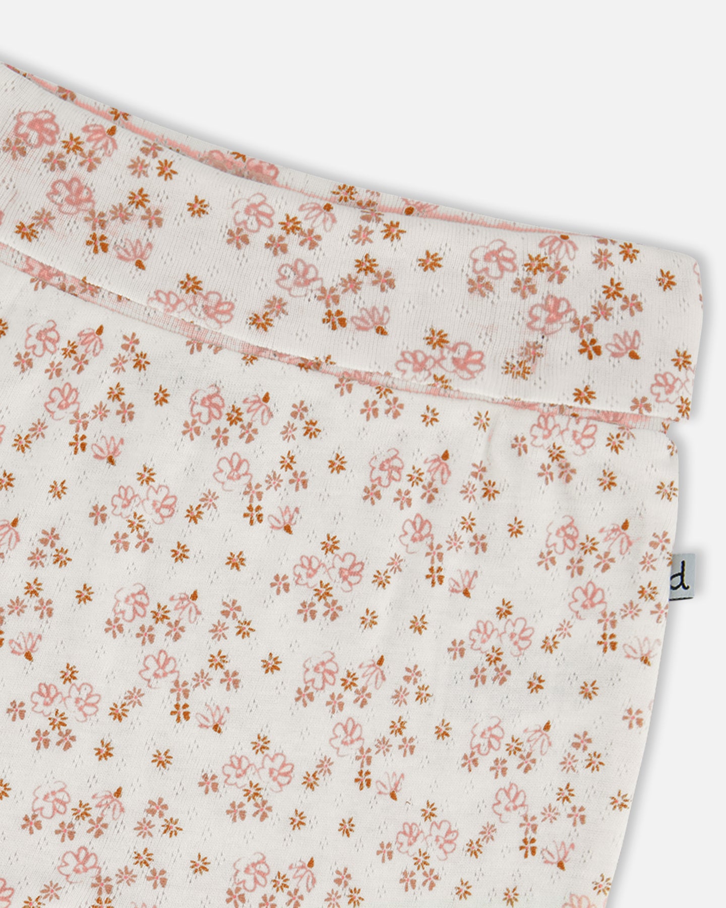 Pantalon évolutif à motifs fleurs roses pour bébé G30A20