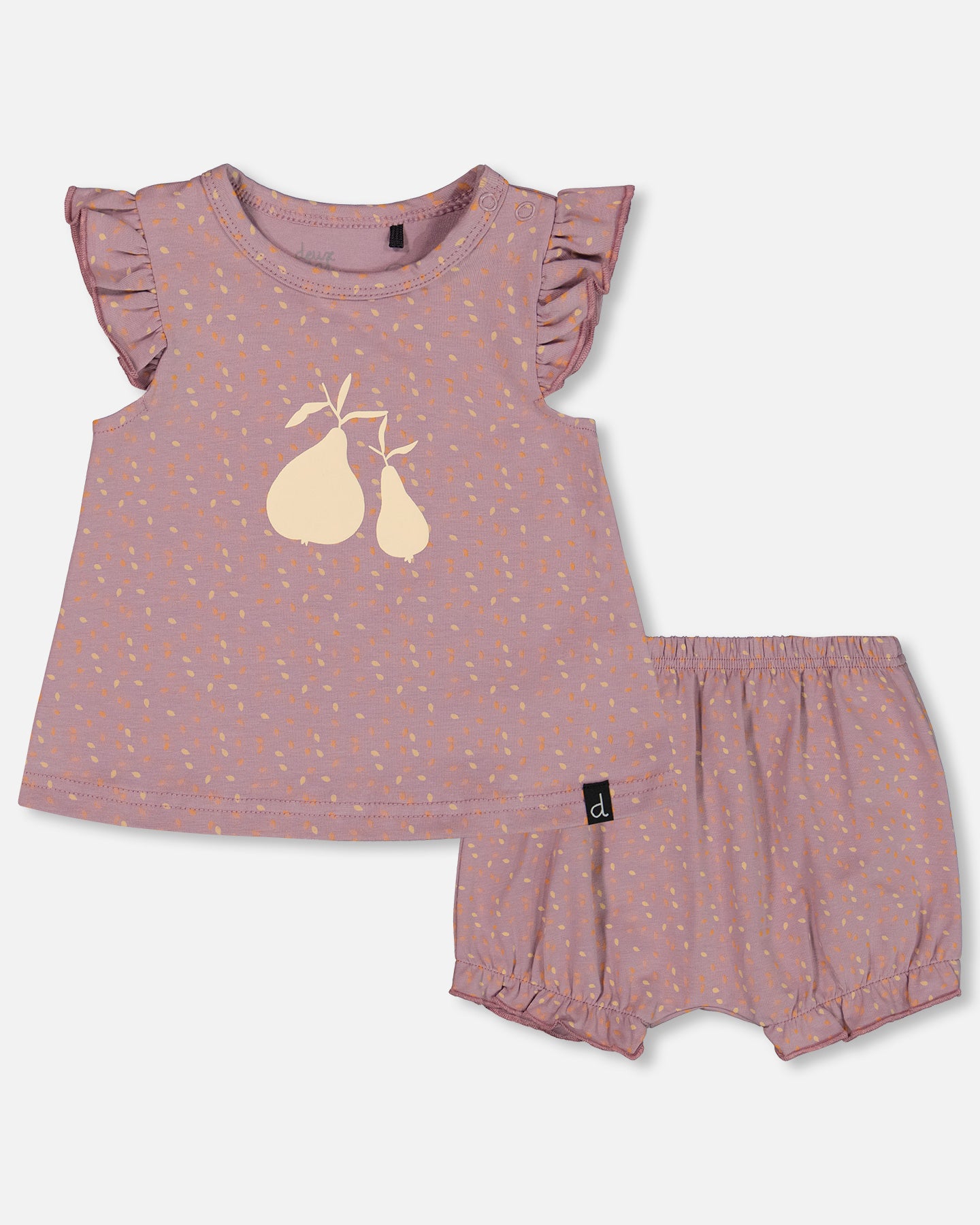 Ensemble haut et bloomer imprimé poires pour bébé G30B15
