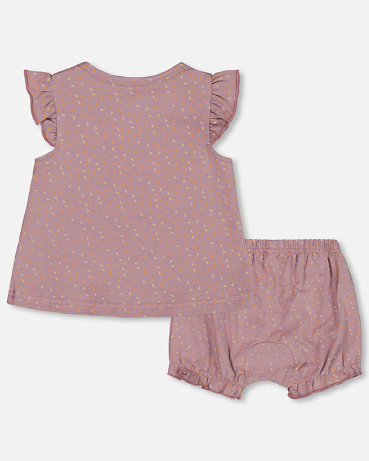 Ensemble haut et bloomer imprimé poires pour bébé G30B15