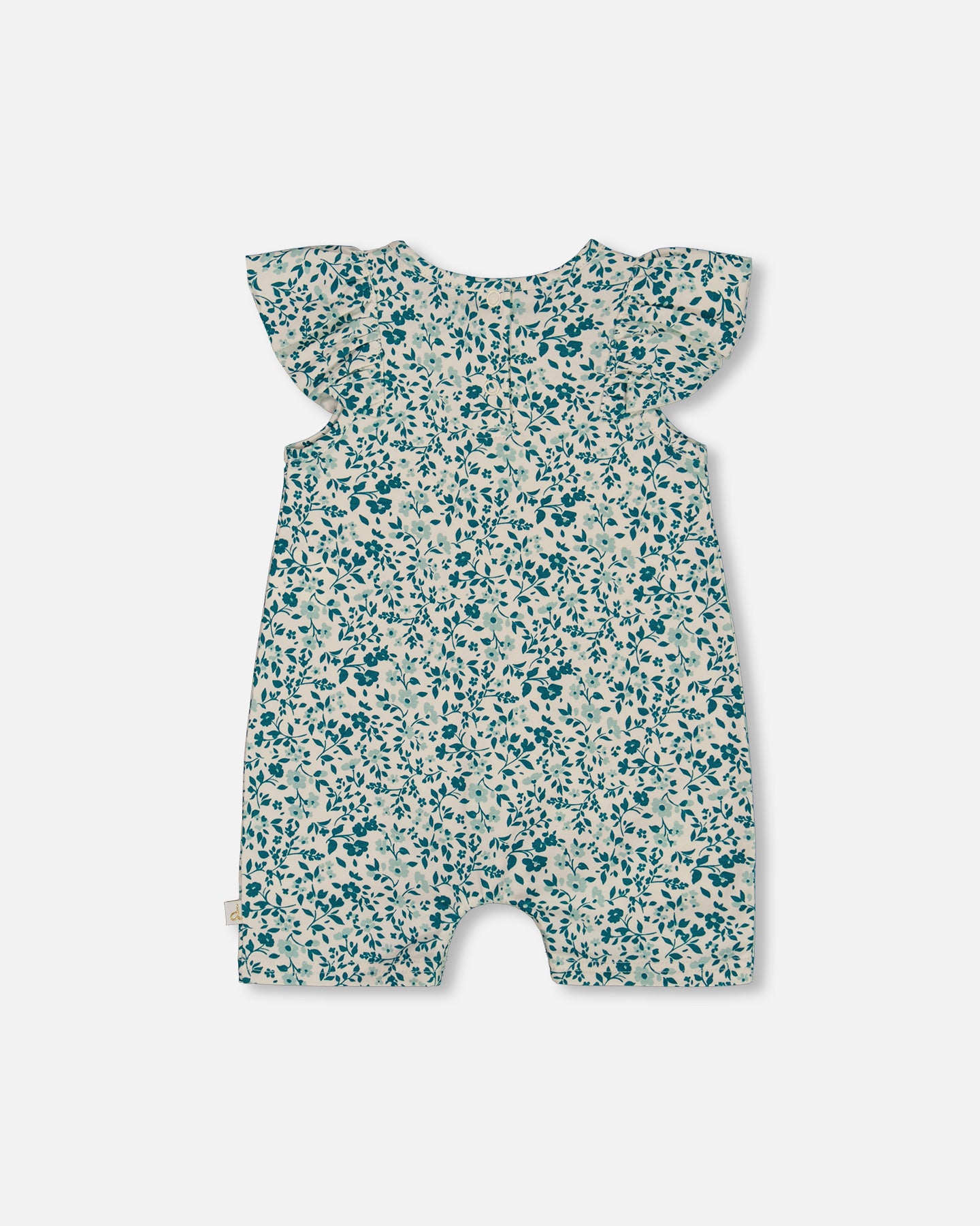 Barboteuse à volants turquoises pour bébé G30F40