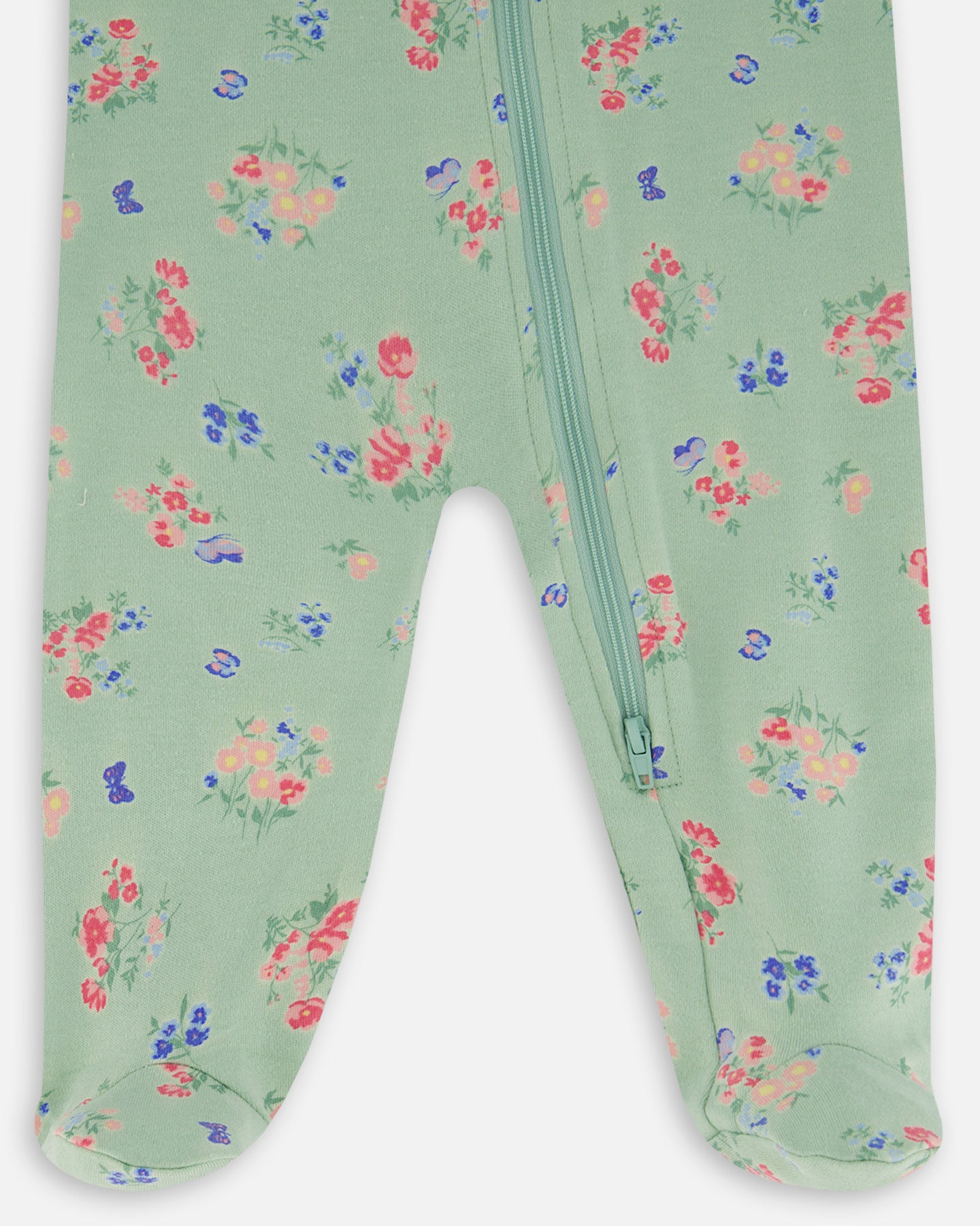Pyjama petites fleurs roses et bleues pour bébé G30PA40
