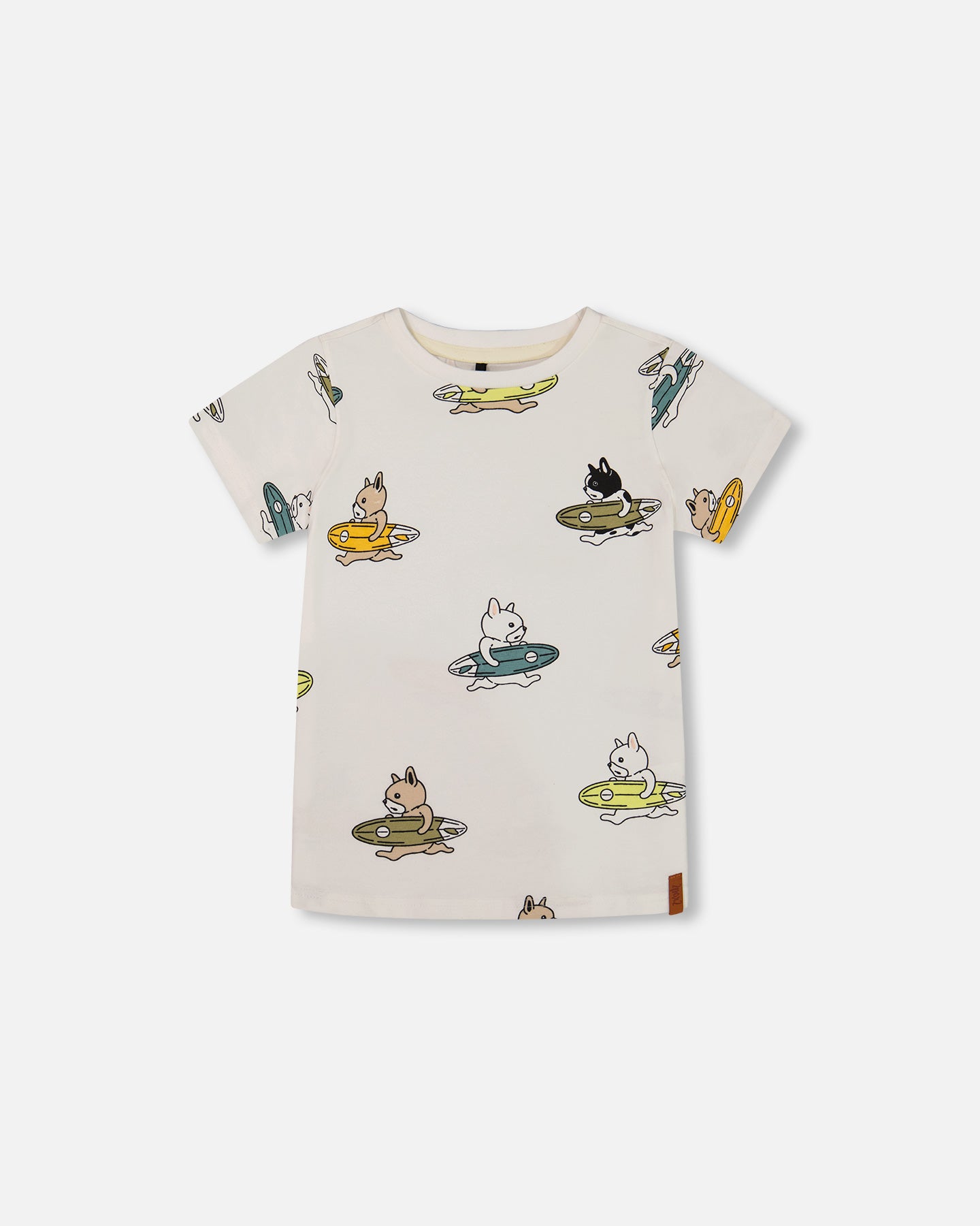 T-shirt imprimé chiens sur planches de surf G30U77