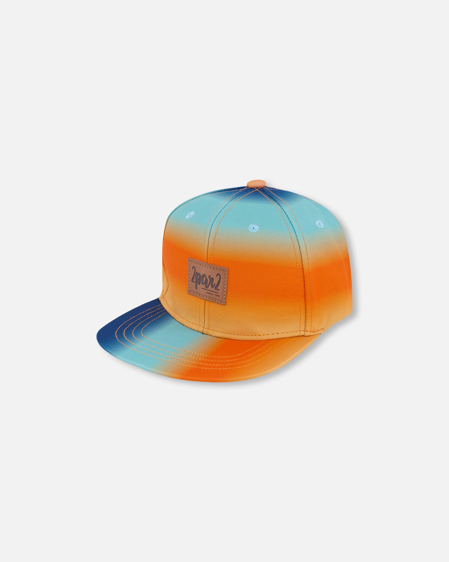 Casquette imprimée bleu marine, turquoise et orange G30VBC