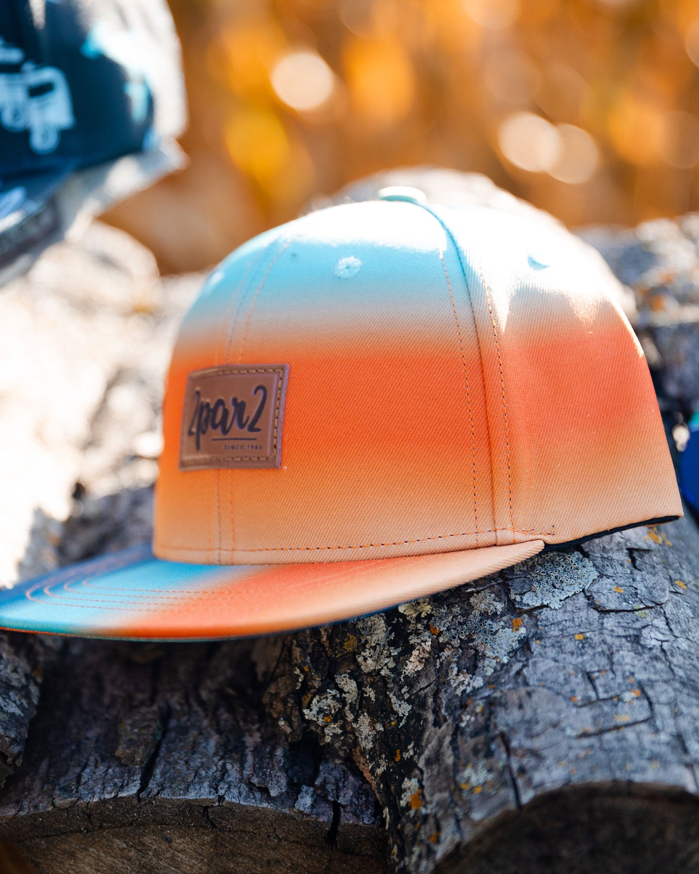 Casquette imprimée bleu marine, turquoise et orange G30VBC