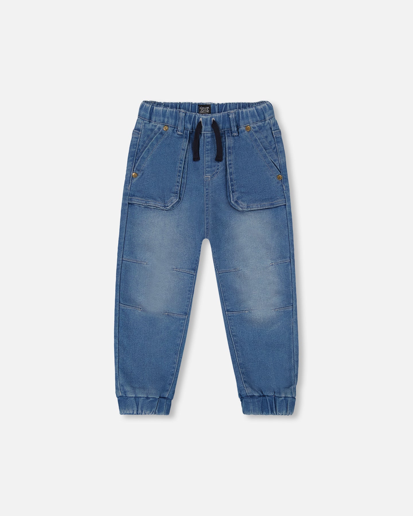 Pantalon à coupe jogger en denim extensible bleu G30YB22