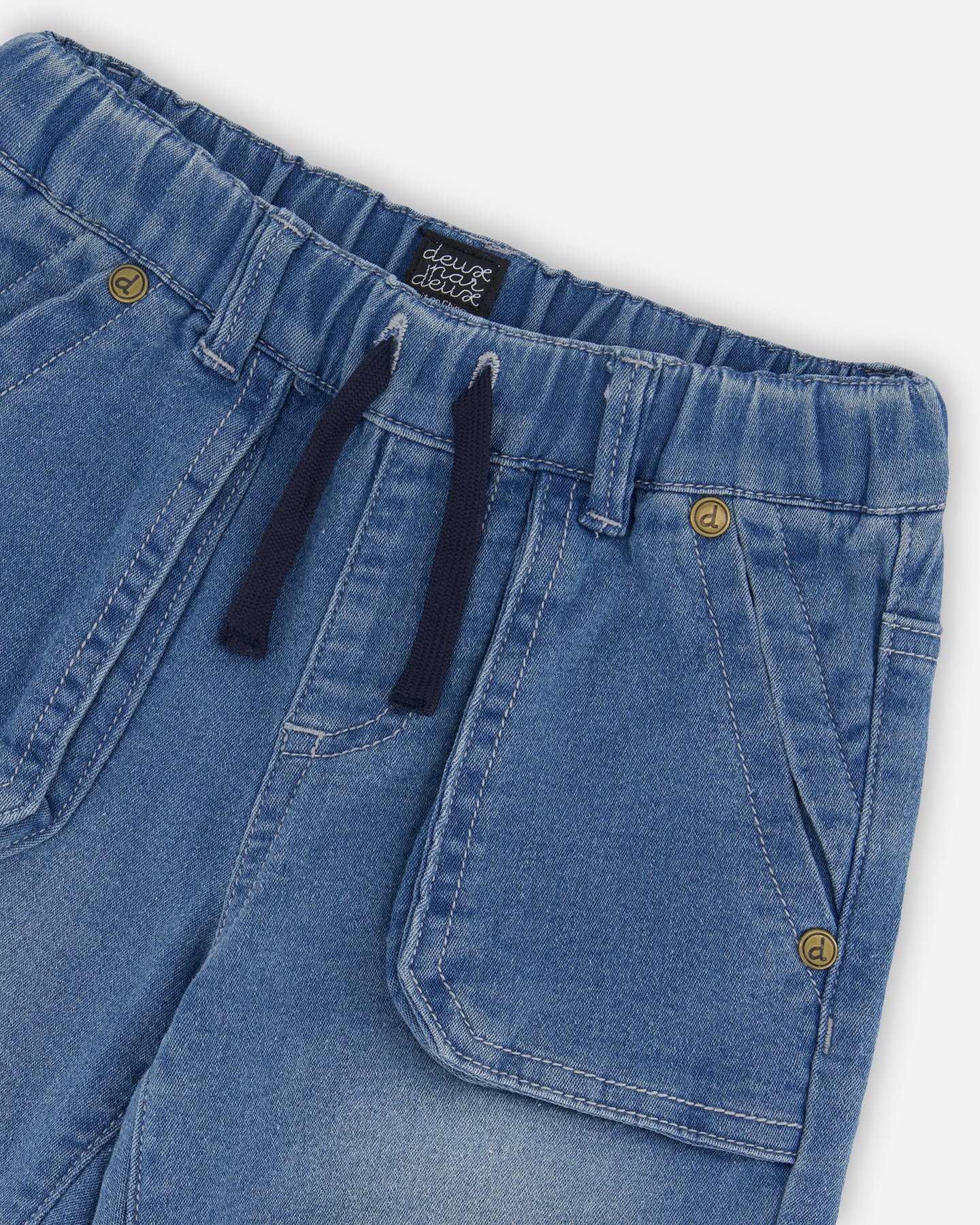 Pantalon à coupe jogger en denim extensible bleu G30YB22