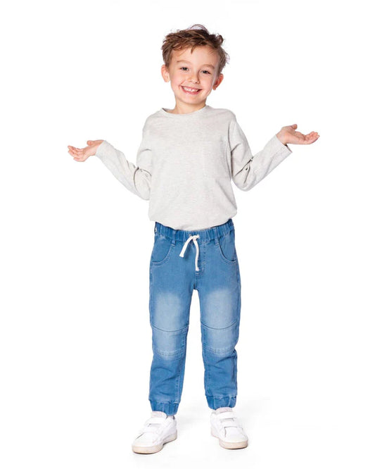 T-shirt à poche beige chiné H20YB70