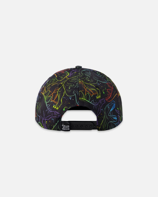 Casquette noir imprimé dinosaures H30VBC