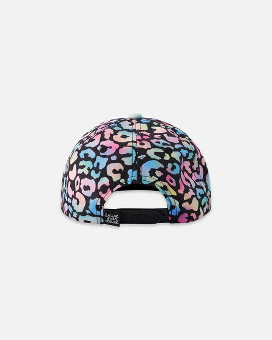 Casquette noir imprimé animal H30VGC