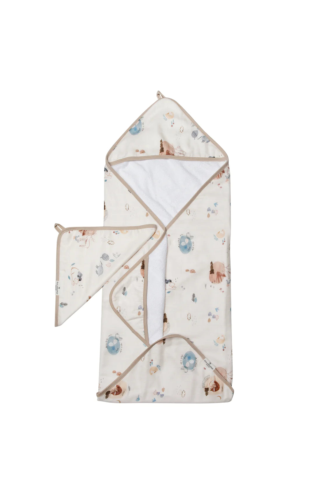 Boutique Petites Fleurs - Ensemble Serviette à Capuchon - Cozy forest - loulou lollipop